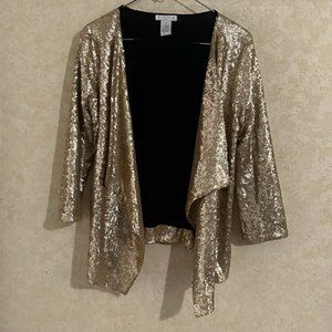 Matte Gold Quarter Sleeve Blazer